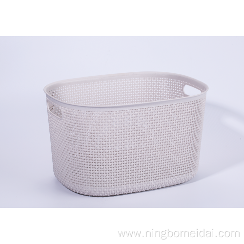 plastic storage basket with handle daily use L